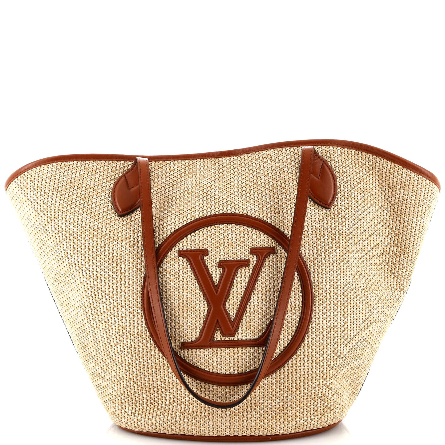 Louis Vuitton Saint Jacques NM Handbag Raffia and Leather