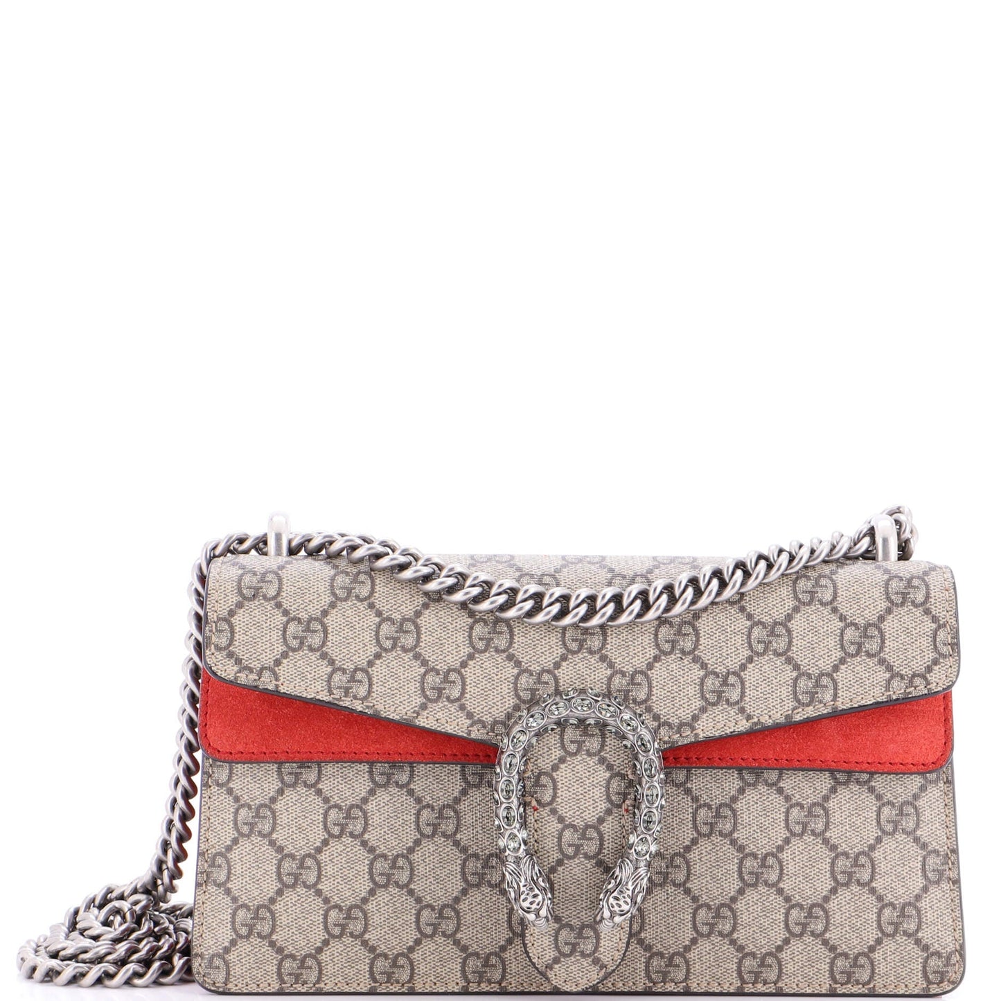 Gucci Dionysus Bag GG Coated Canvas with Crystal Embellished Metal Small