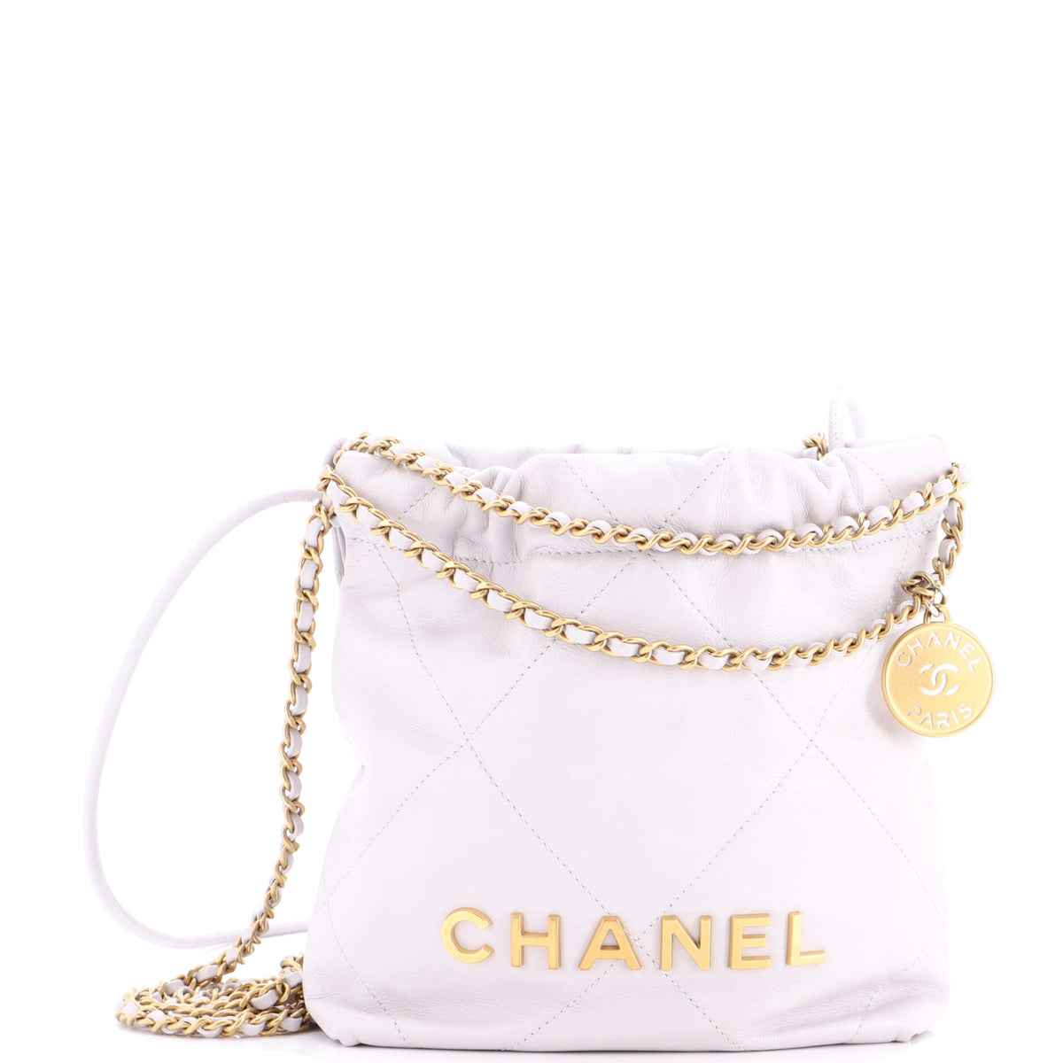 Chanel 22 Chain Hobo Quilted Calfskin Mini