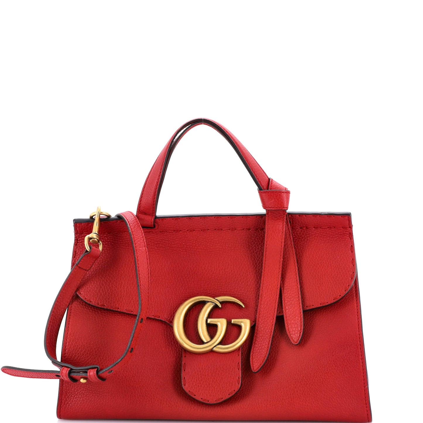 Gucci GG Marmont Top Handle Bag Leather Small