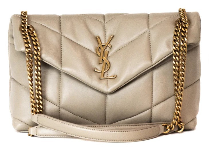 YSL Puffer Toy Dark Beige