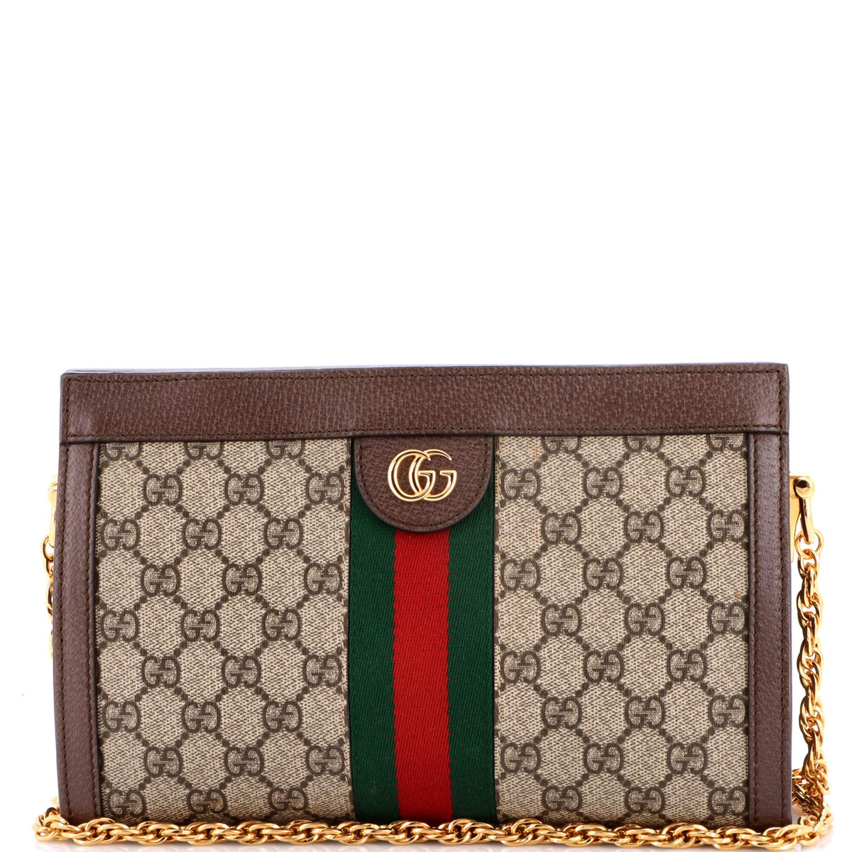 Gucci Ophidia Chain Shoulder Bag GG Coated Canvas Small