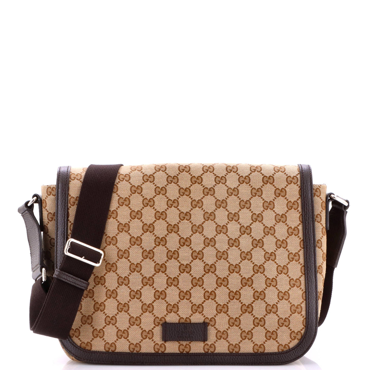 Gucci Flap Messenger Bag GG Canvas Medium