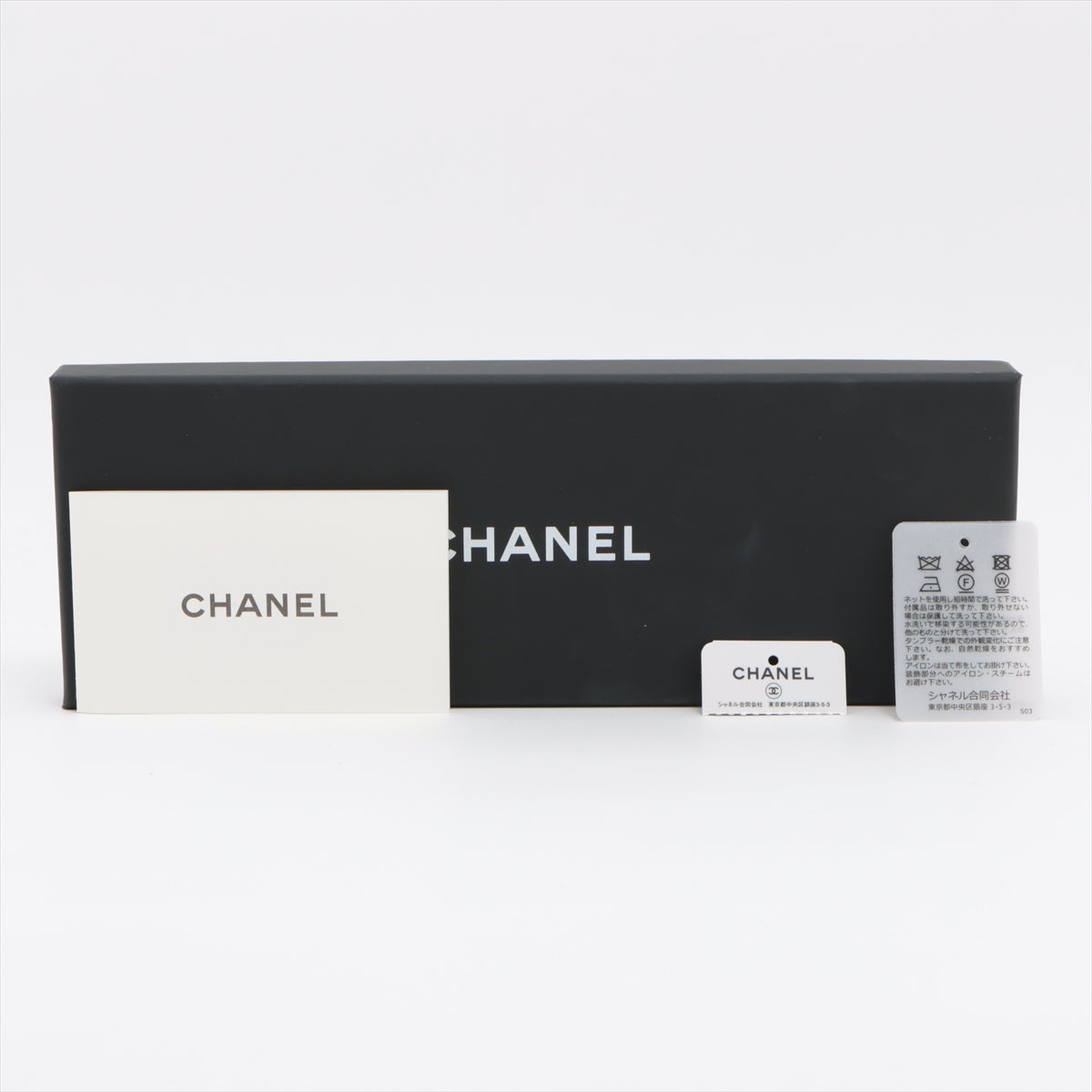 Chanel Coco Mark 23S Scarf Silk Black