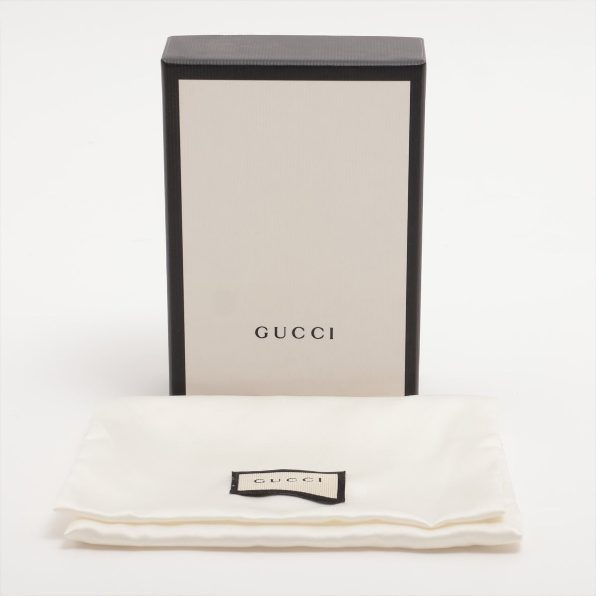 Gucci GG Supreme cherry 476050 PVC & leather Compact Wallet Beige x red