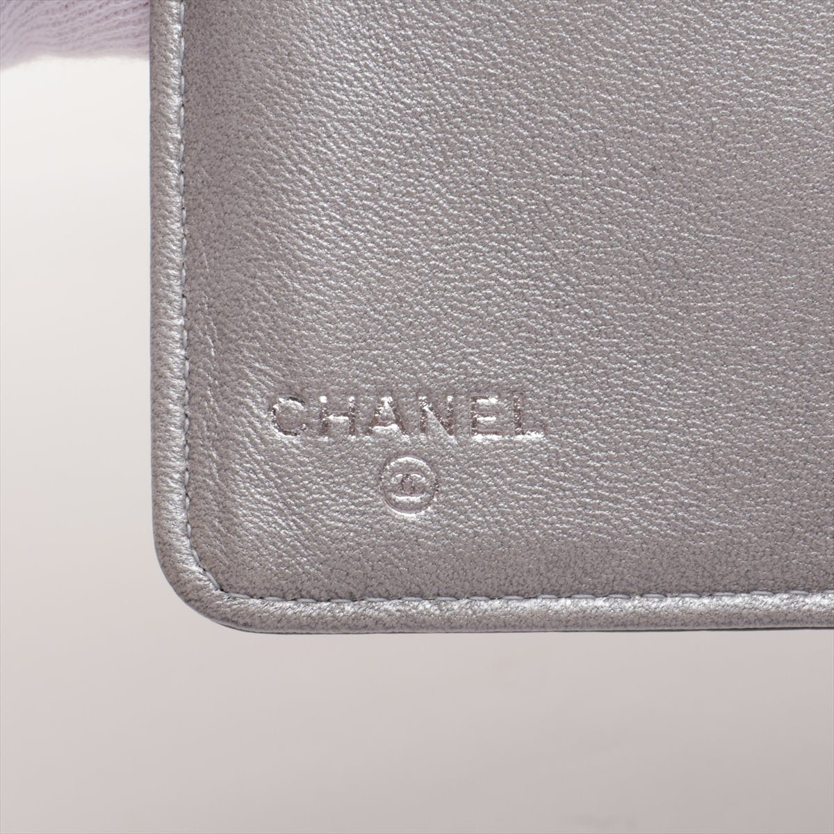 Chanel Camelia Lambskin Wallet Black Silver Metal Fittings 16160212