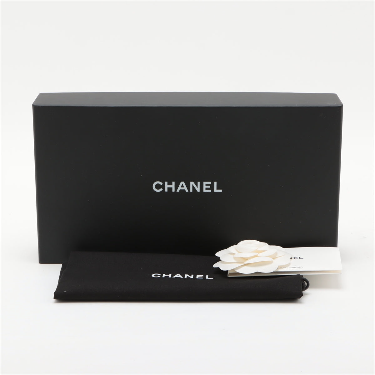 Chanel Matelasse Caviar Skin Clutch bag Black Silver Metal Fittings 20697912