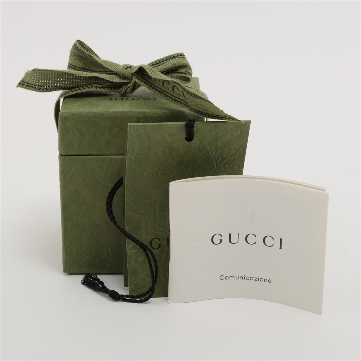 Gucci 406206 Neck Bow Scarf Silk Black × White