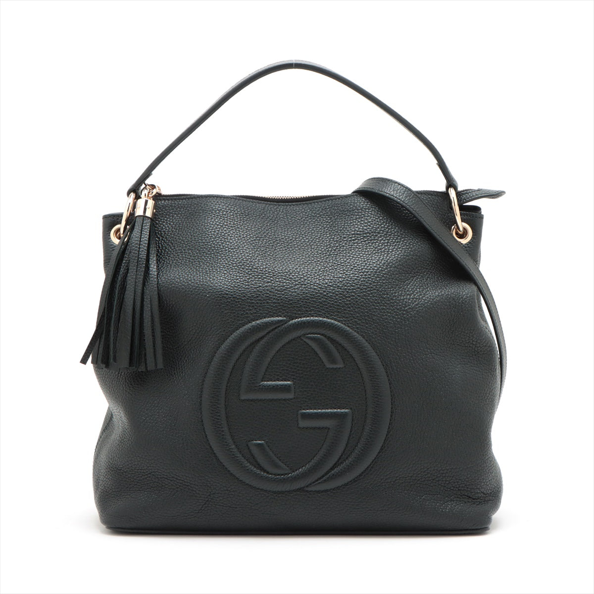 Gucci Soho Leather 2 Way Shoulder Bag Black