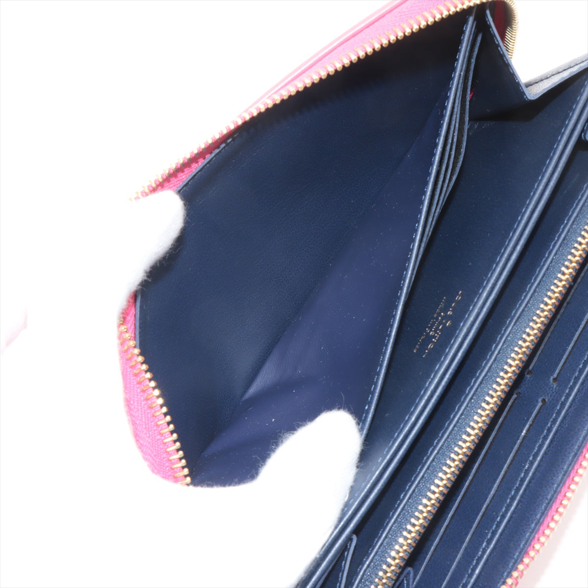 Louis Vuitton Monogram embossed Zippy Wallet Model Number Pink Zip Round Wallet