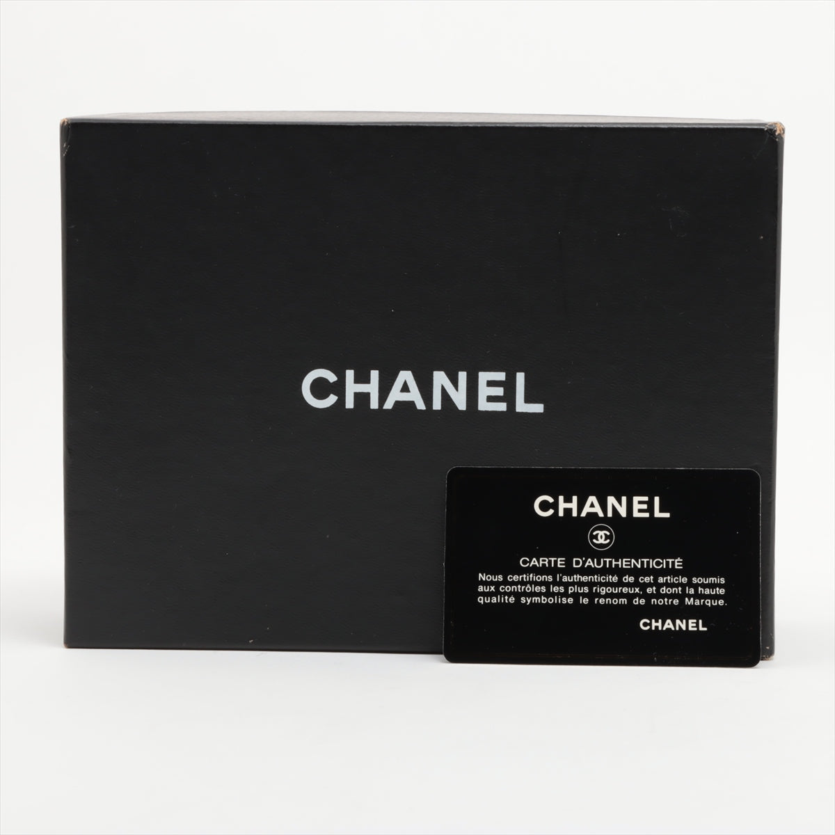 Chanel Coco Mark Caviar Skin Pouch Black Gold Metal Fittings