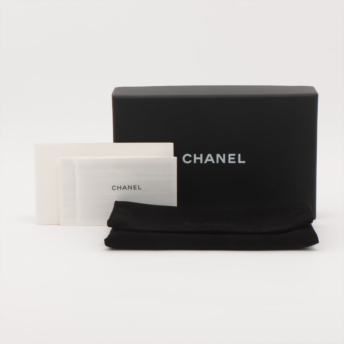 Chanel Matelasse Caviar Skin Coin Purse Navy Blue Silver Metal Fittings