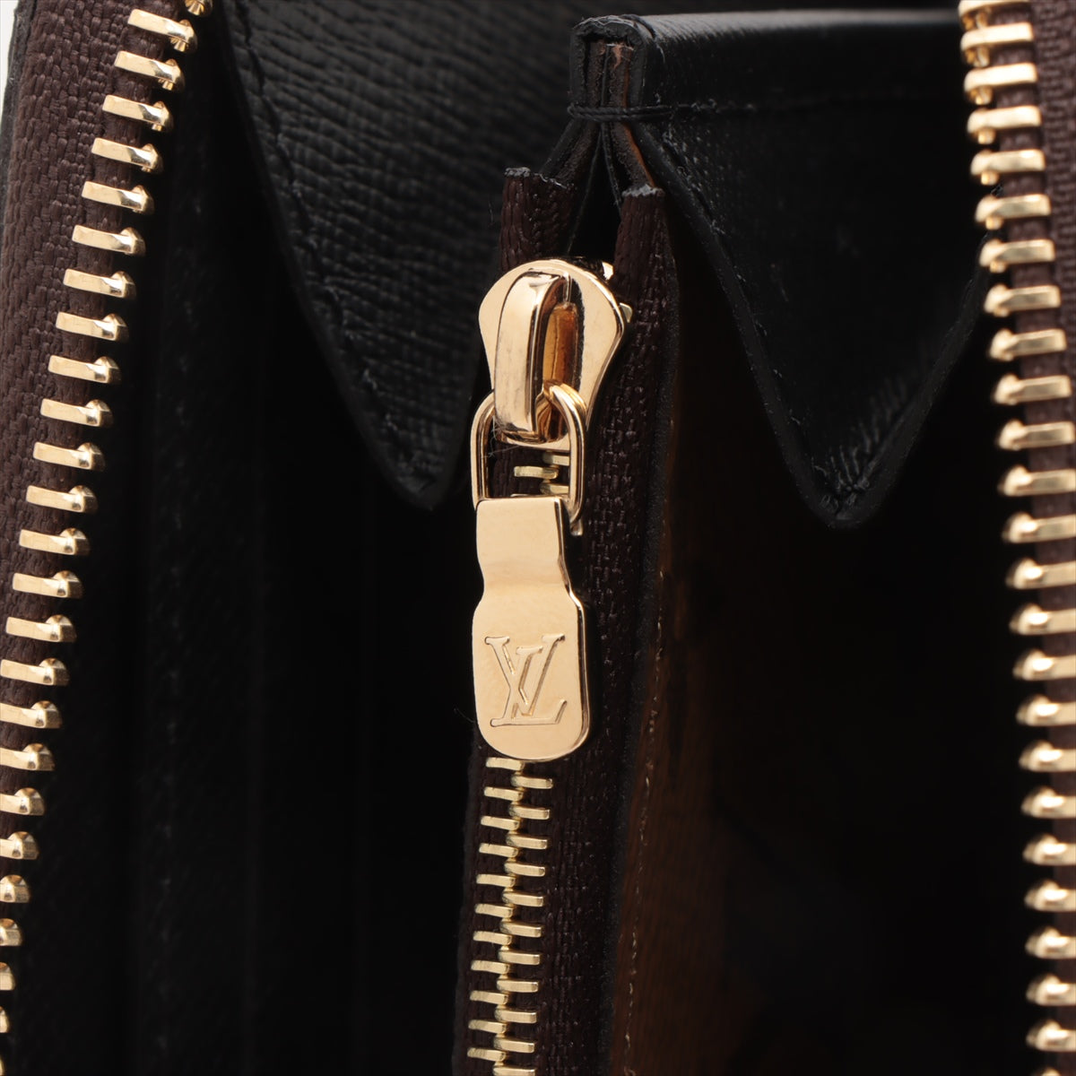 Louis Vuitton monogram reverse Portofeuille Clemence Brown Zip Round Wallet