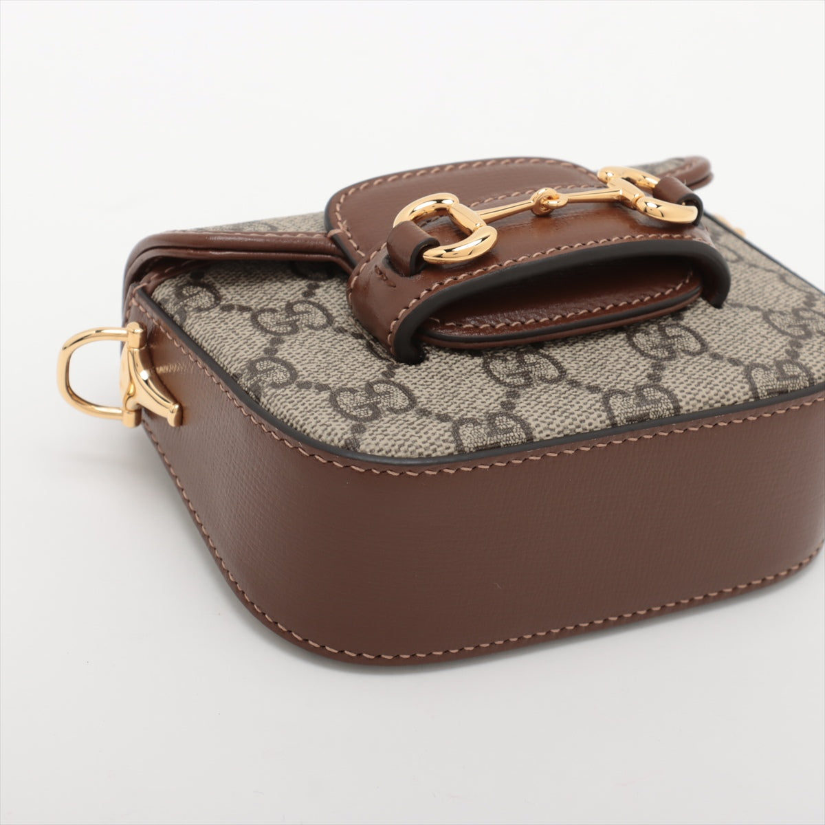 Gucci GG Supreme Horsebit 1955 PVC & leather 2 Way Shoulder Bag Super Mini