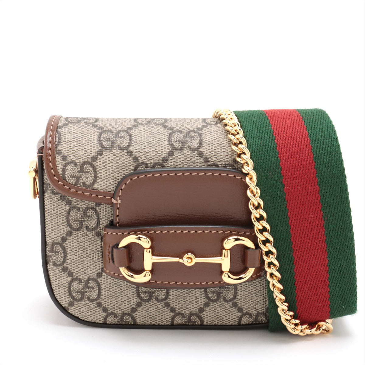 Gucci GG Supreme Horsebit 1955 PVC & leather 2 Way Shoulder Bag Super Mini