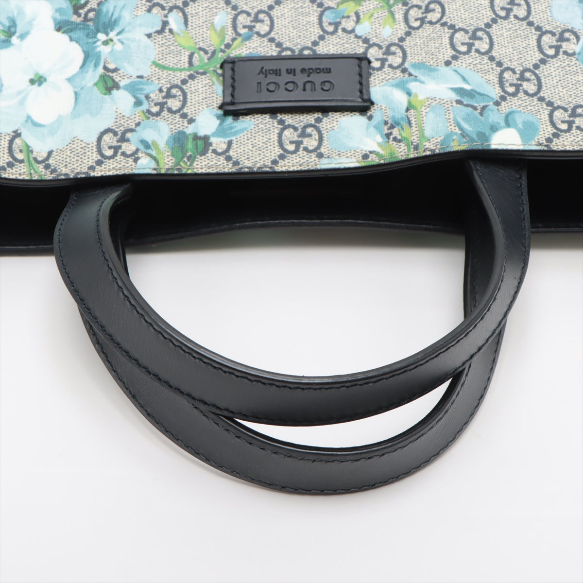 Gucci GG Blooms PVC & leather 2 Way Handbag Blue 450950