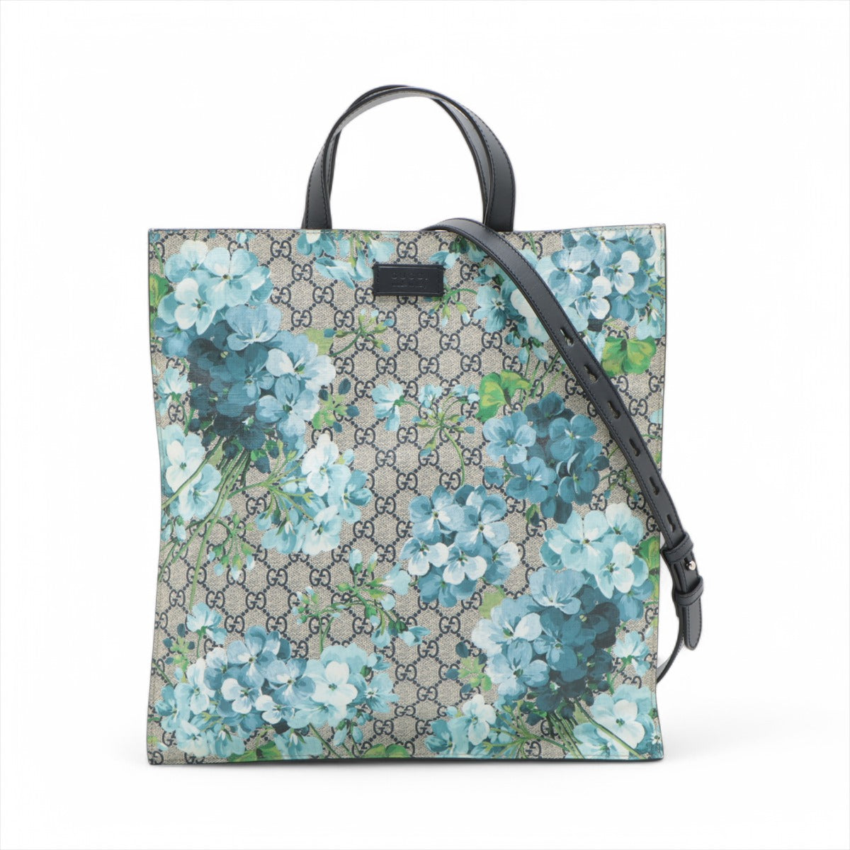 Gucci GG Blooms PVC & leather 2 Way Handbag Blue 450950