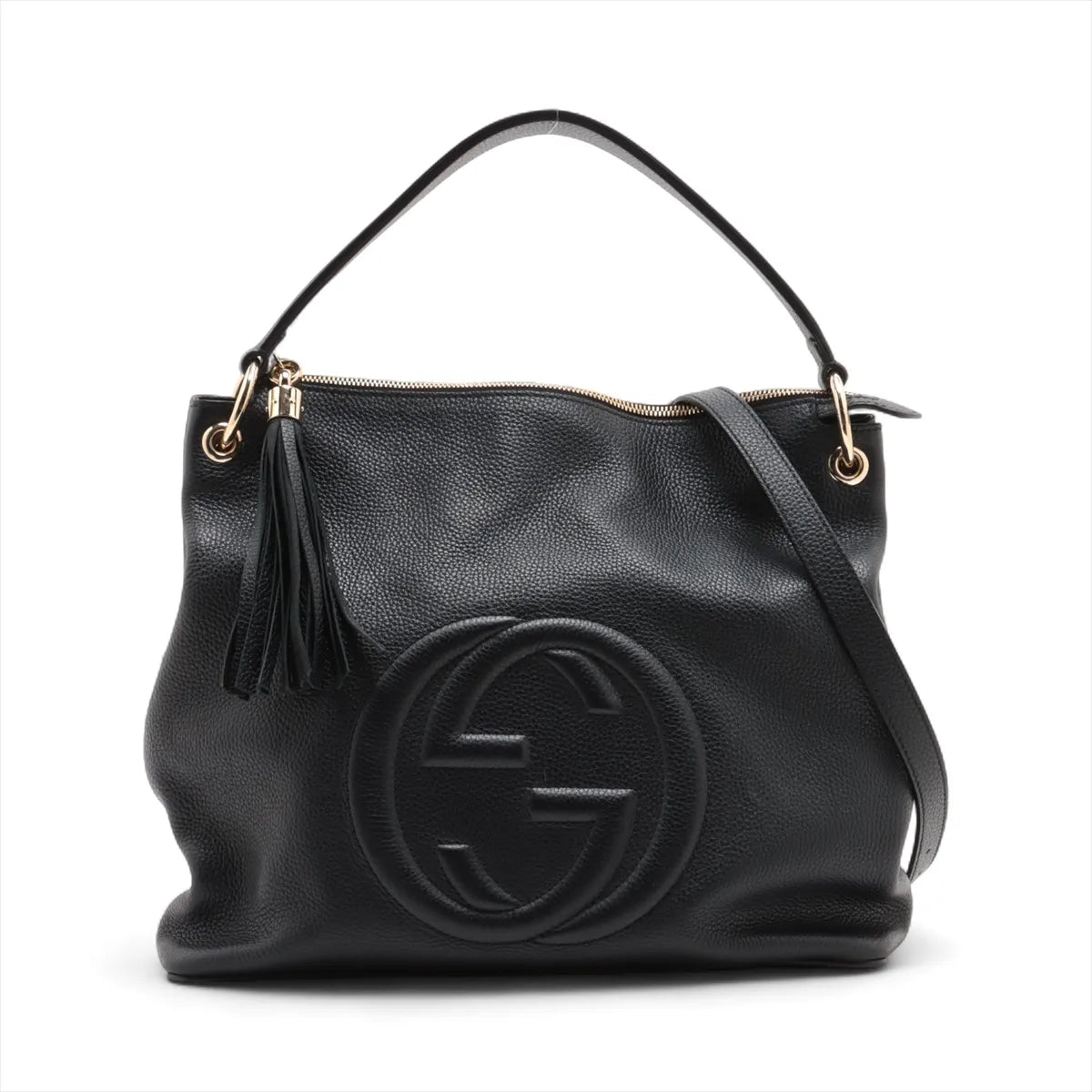 Gucci Soho Leather 2 Way Handbag Black