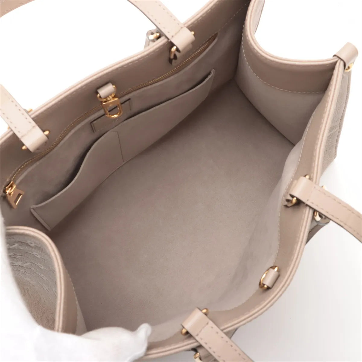 Louis Vuitton monogram empreinte On the Go MM M45607 Beige