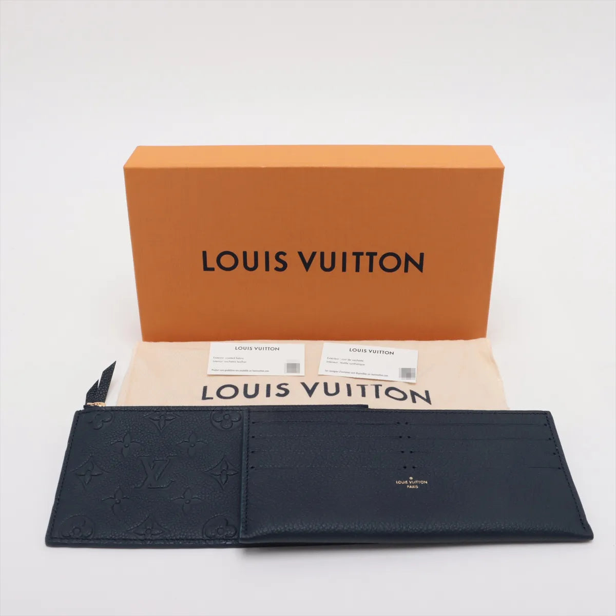 Louis Vuitton Monogram Empreinte Pochette Felicie M83589 Navy Blue