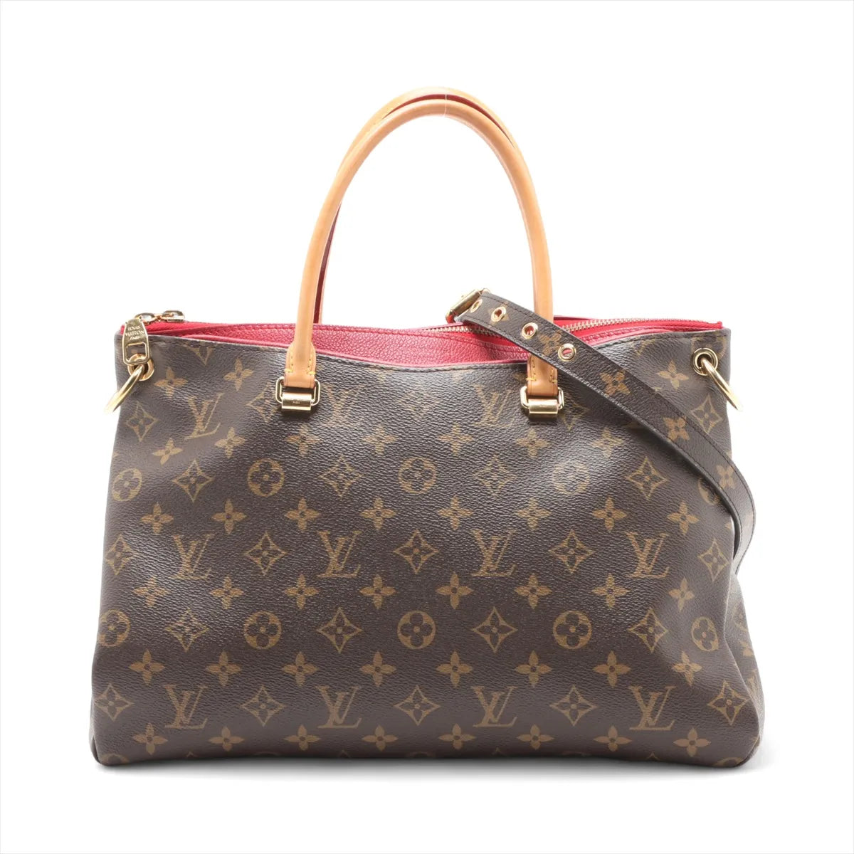 Louis Vuitton Monogram Pallas M41175 SN1126 brown x red