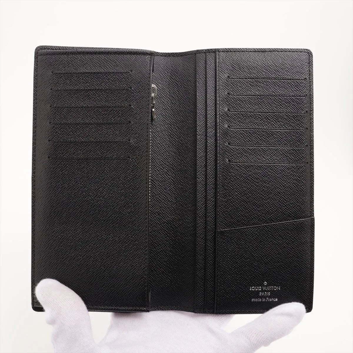 Louis Vuitton Damier Graphite Portefeuille Brazza N62665 TH4122 Black Long Wallet