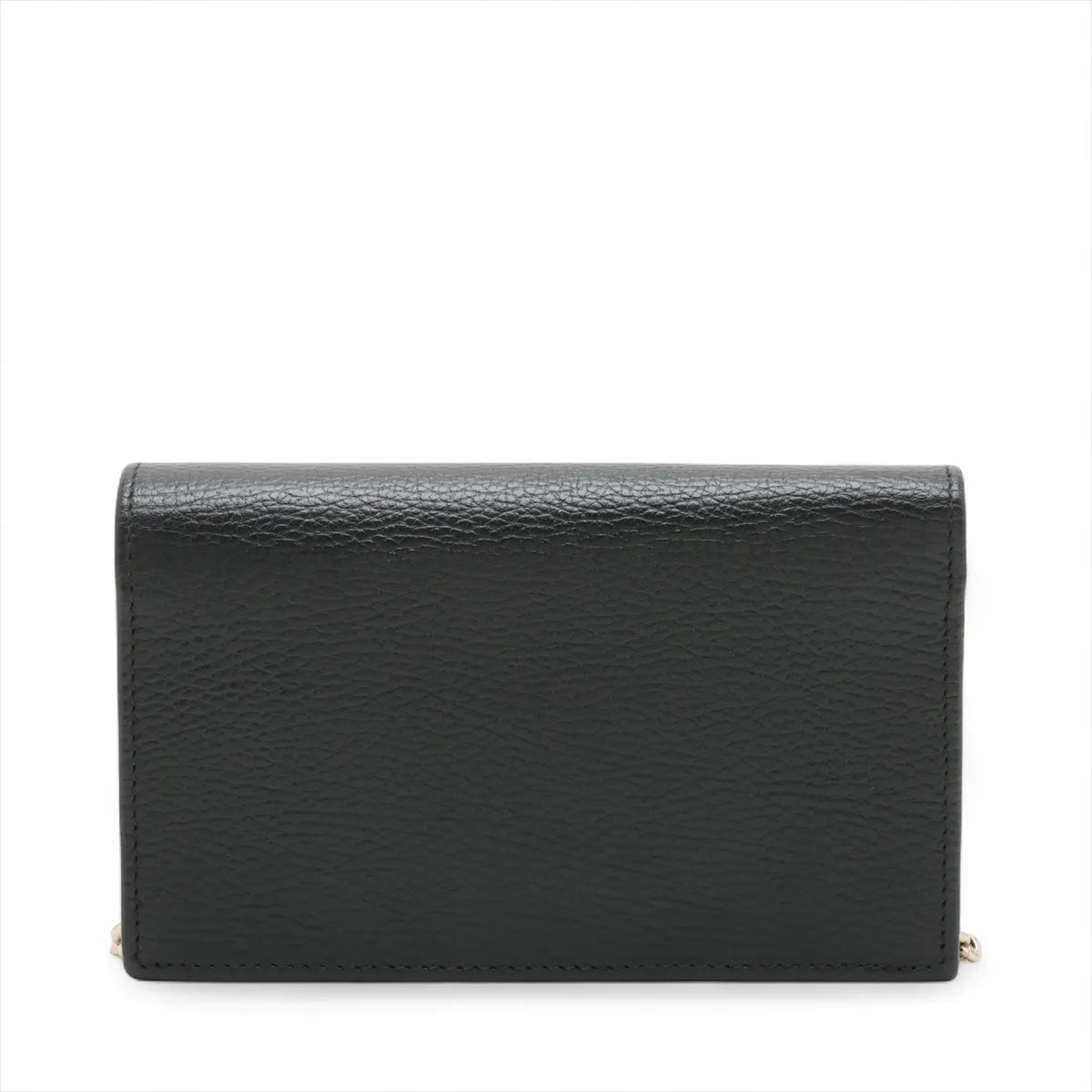 Gucci Interlocking G Leather Chain Wallet Black 615523