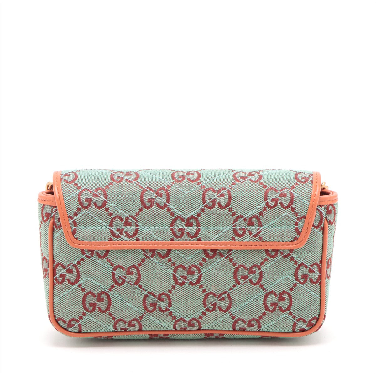 Gucci GG Canvas Canvas & Leather Chain Shoulder Bag Super Mini