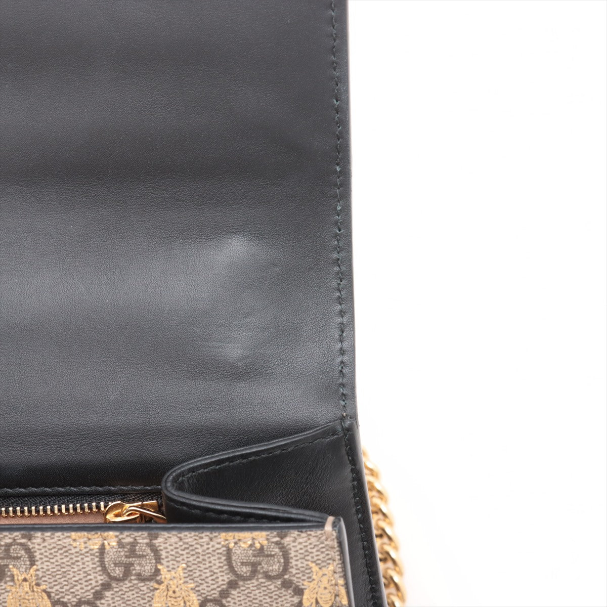Gucci GG Supreme PVC & leather Chain Shoulder Bag