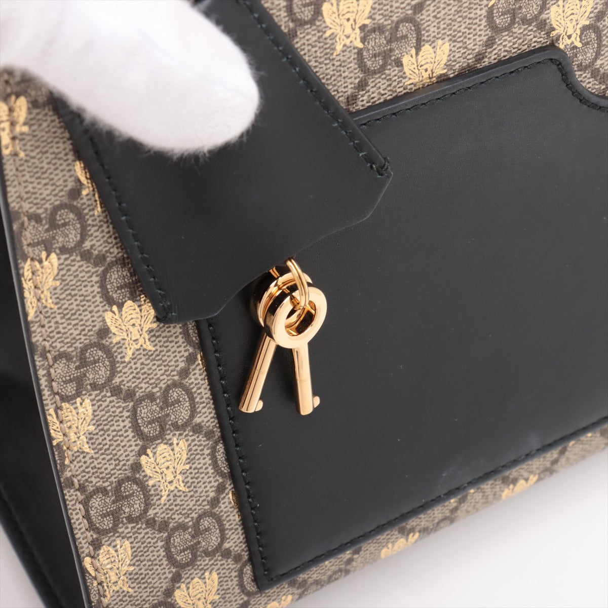 Gucci GG Supreme PVC & leather Chain Shoulder Bag