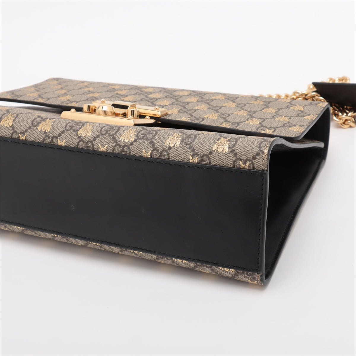 Gucci GG Supreme PVC & leather Chain Shoulder Bag