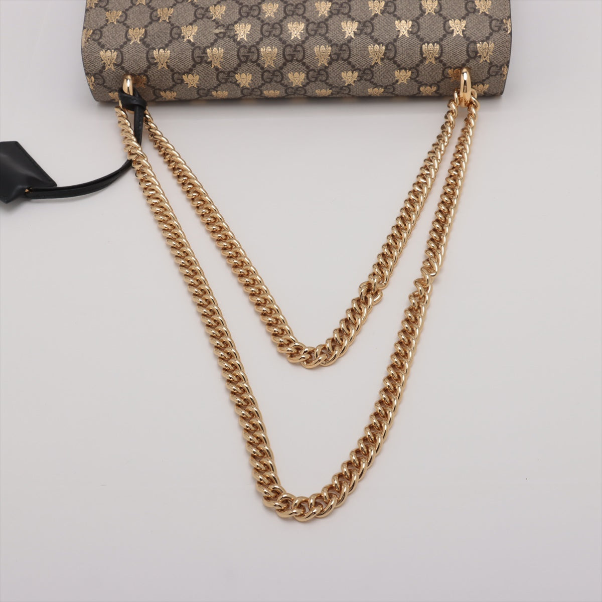 Gucci GG Supreme PVC & leather Chain Shoulder Bag