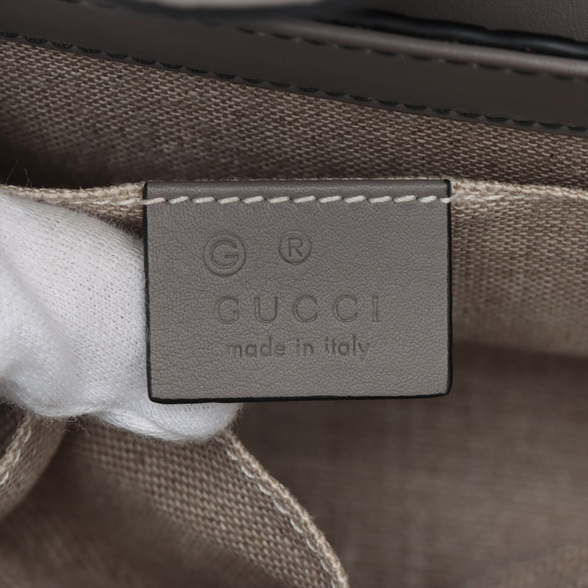 Gucci Micro Guccissima Leather Chain Shoulder Bag Gray 449635