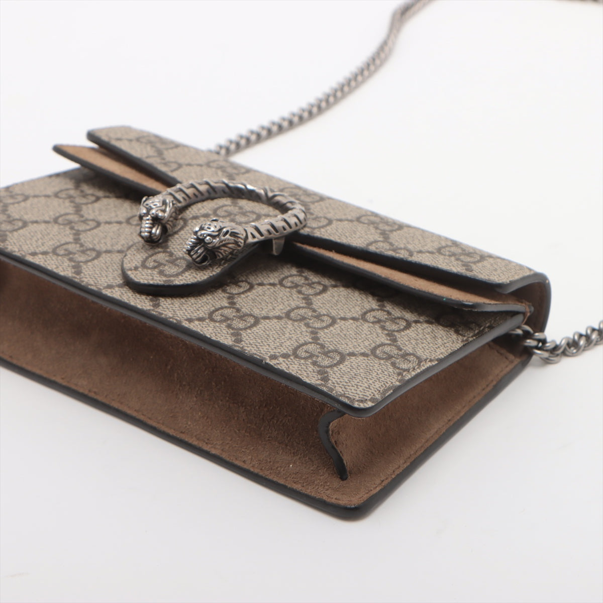 Gucci GG Supreme Dionysus PVC x suede Chain Shoulder Bag Beige 476432