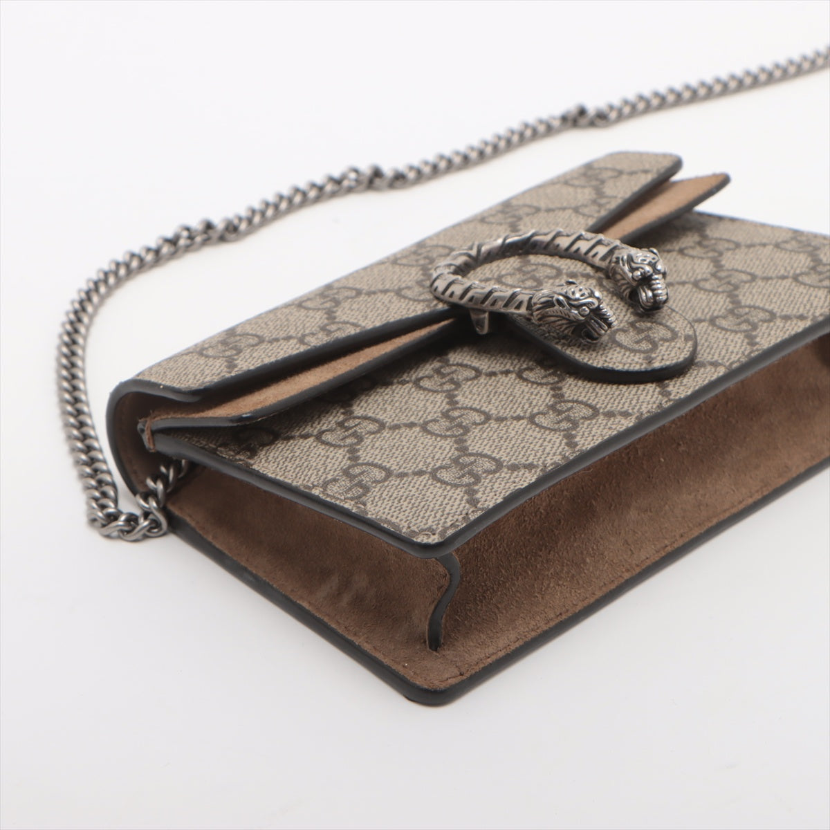 Gucci GG Supreme Dionysus PVC x suede Chain Shoulder Bag Beige 476432