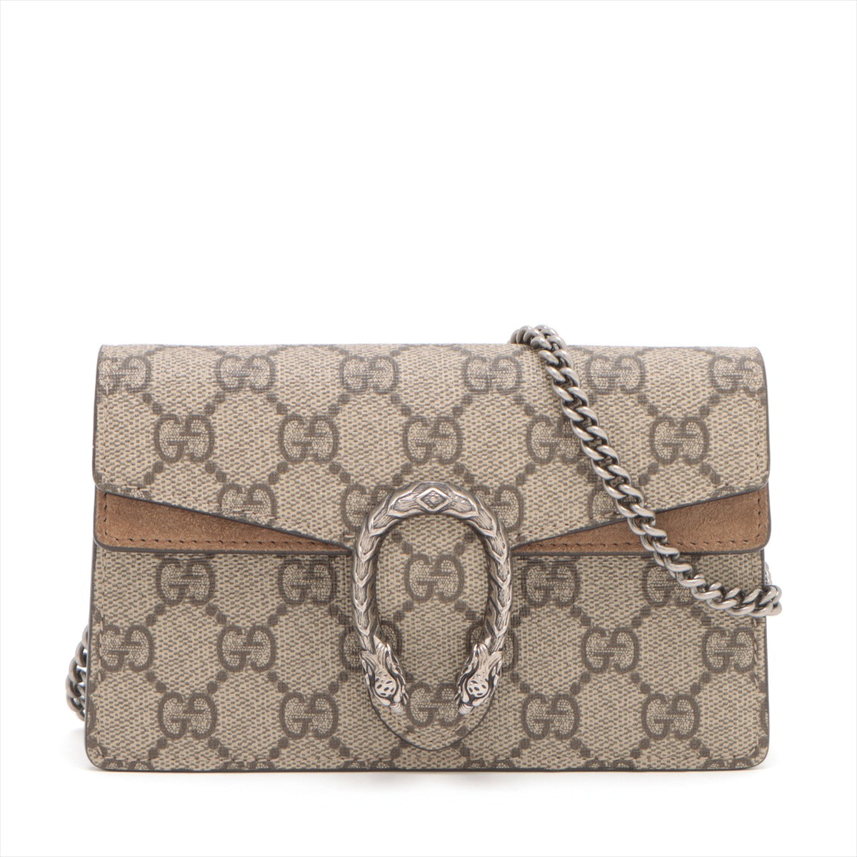 Gucci GG Supreme Dionysus PVC x suede Chain Shoulder Bag Beige 476432