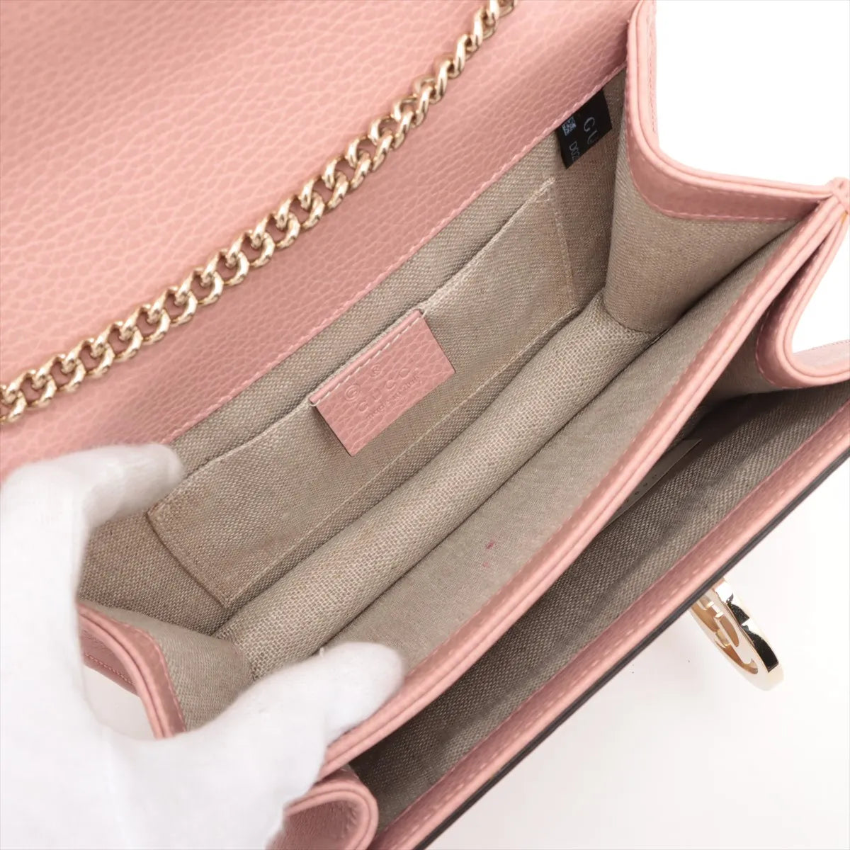 Gucci Interlocking G Leather Chain Shoulder Bag