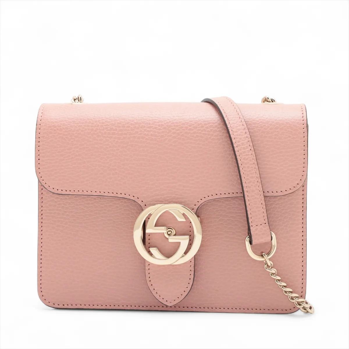 Gucci Interlocking G Leather Chain Shoulder Bag