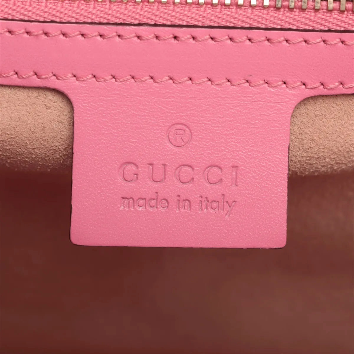 Gucci Guccissima Padlock Leather Chain Shoulder Bag Pink 409486
