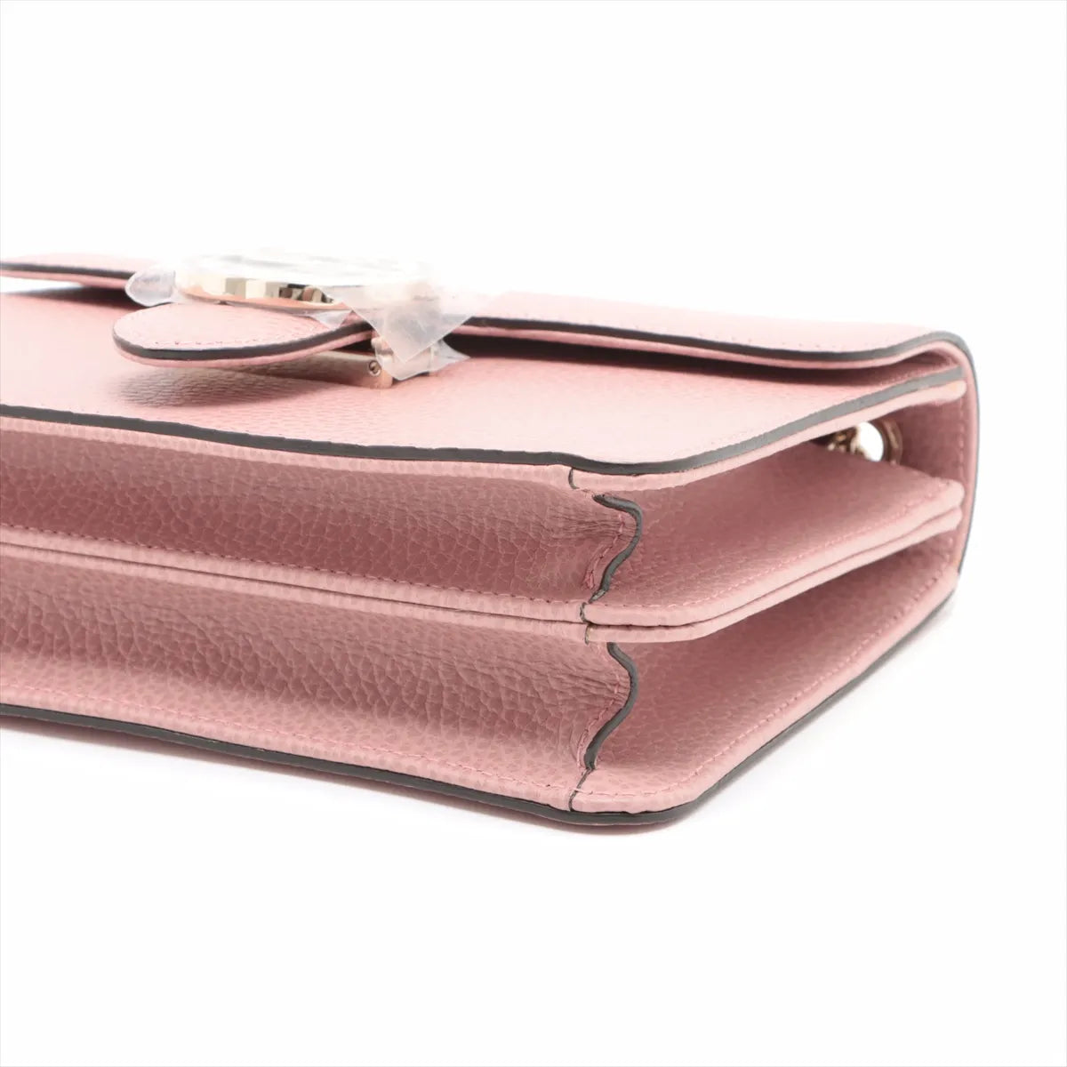 Gucci Interlocking G Leather Chain Shoulder Bag Pink
