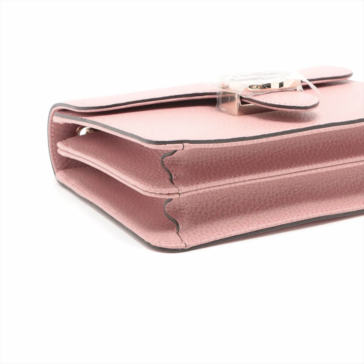 Gucci Interlocking G Leather Chain Shoulder Bag Pink