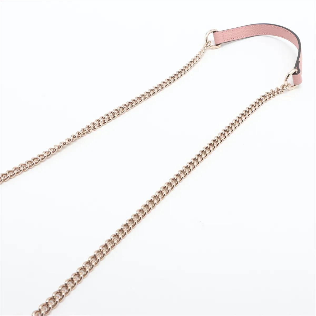 Gucci Interlocking G Leather Chain Shoulder Bag Pink