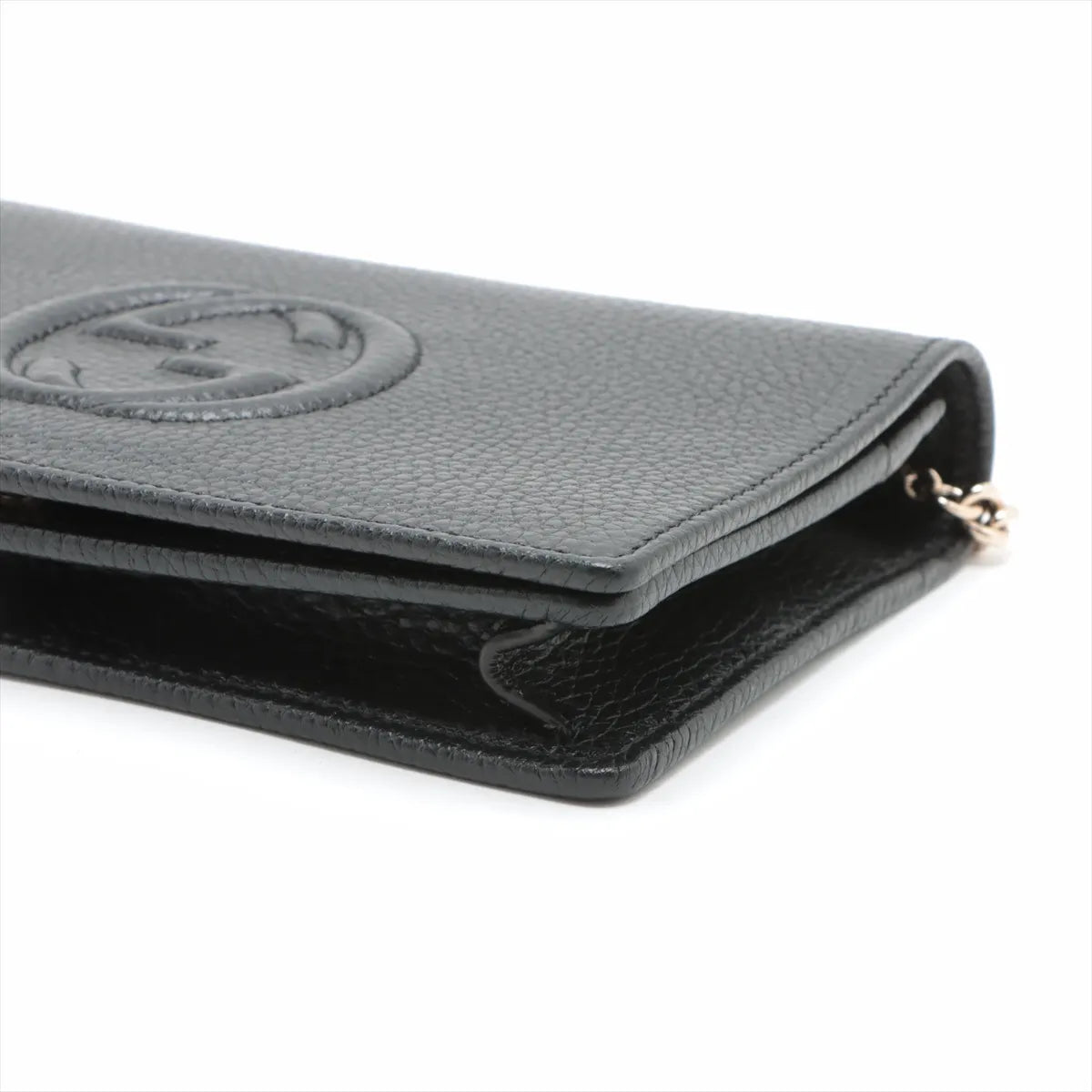 Gucci Soho Leather Chain Wallet Black