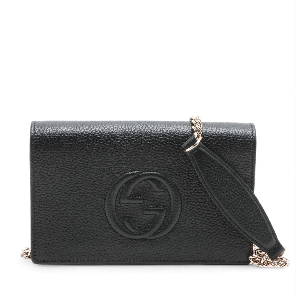 Gucci Soho Leather Chain Wallet Black