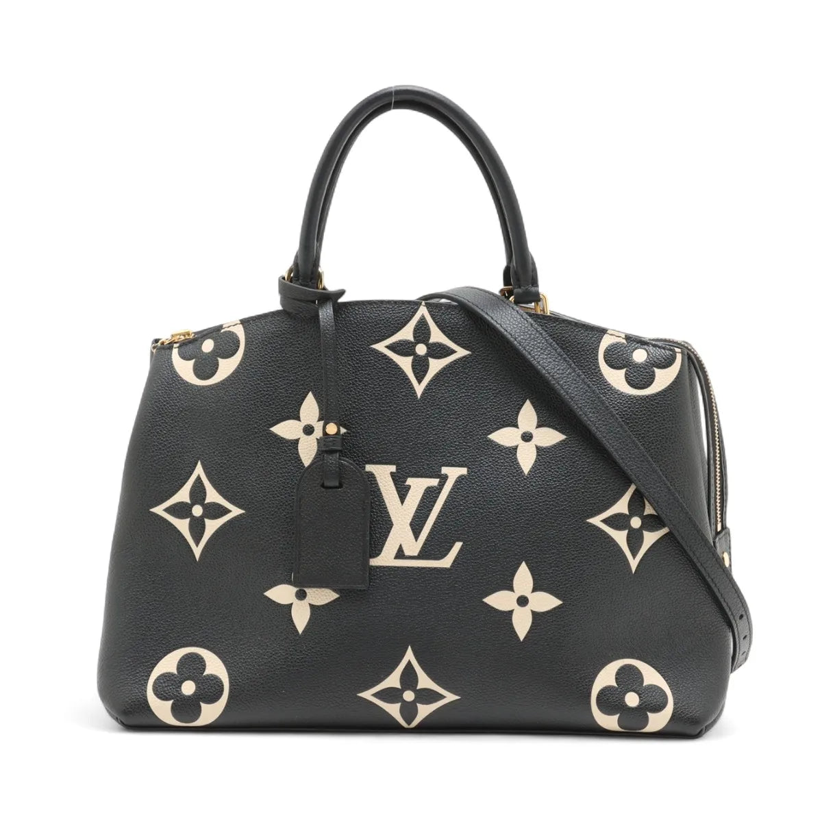 Louis Vuitton monogram empreinte Grand Palais MM M45842 black x beige