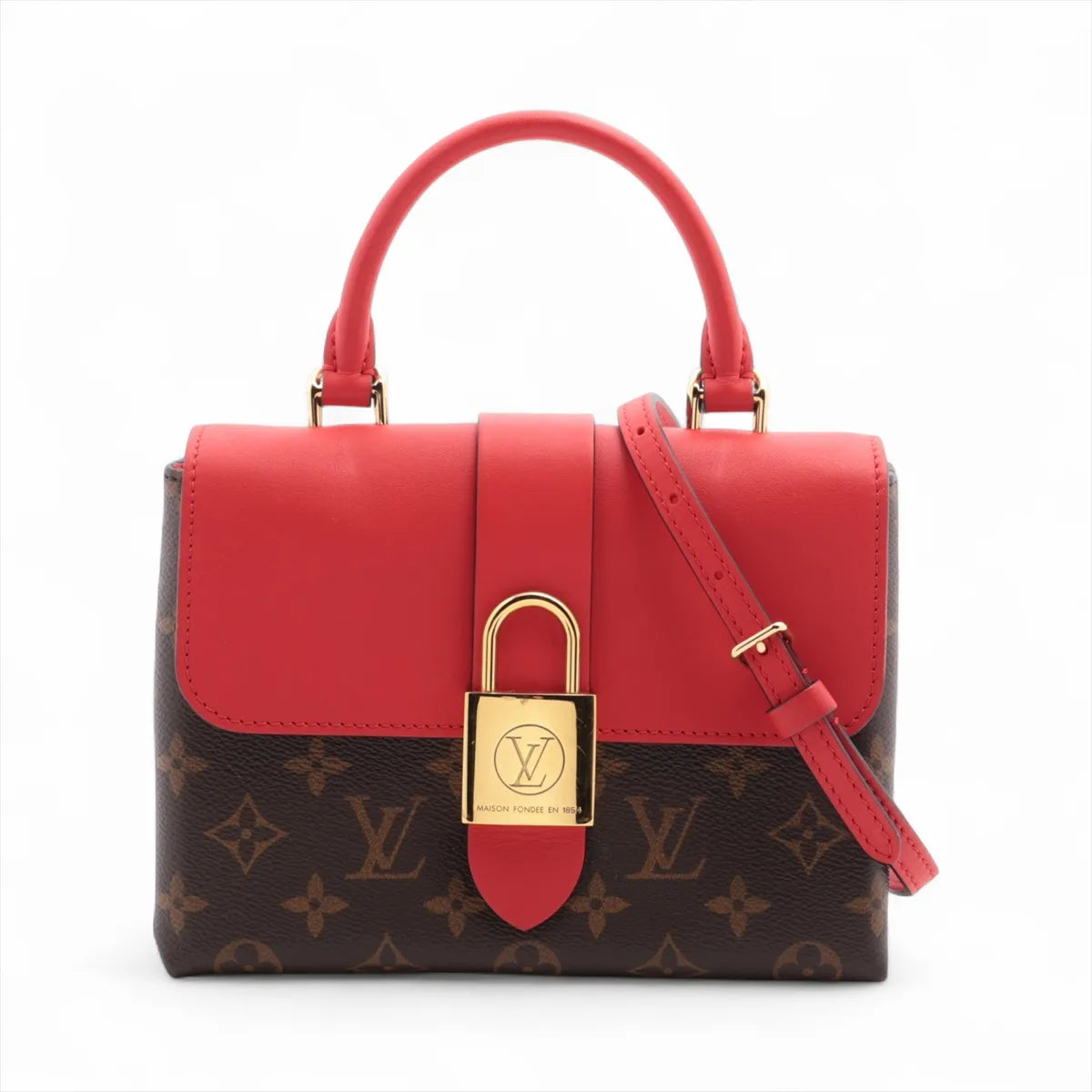 Louis Vuitton Monogram Rocky BB M44322 DU4129 brown x red