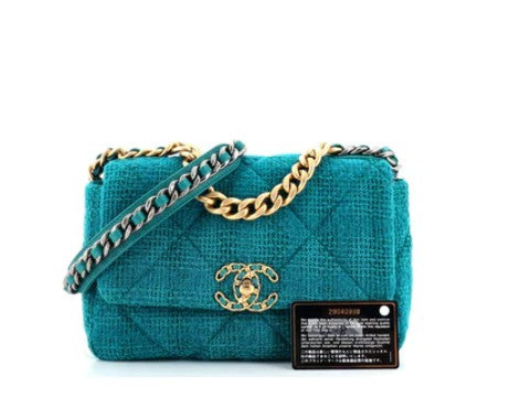 Chanel 19 Flap Bag Quilted Tweed Medium