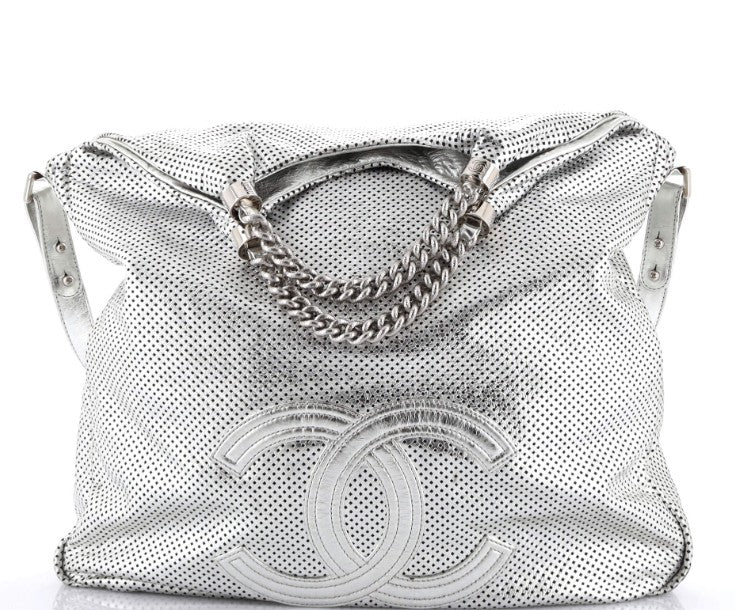 Chanel Rodeo Drive Hobo Perforated Leather Large