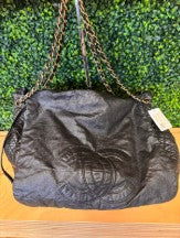 Chanel Oversized Black Leather Flap
