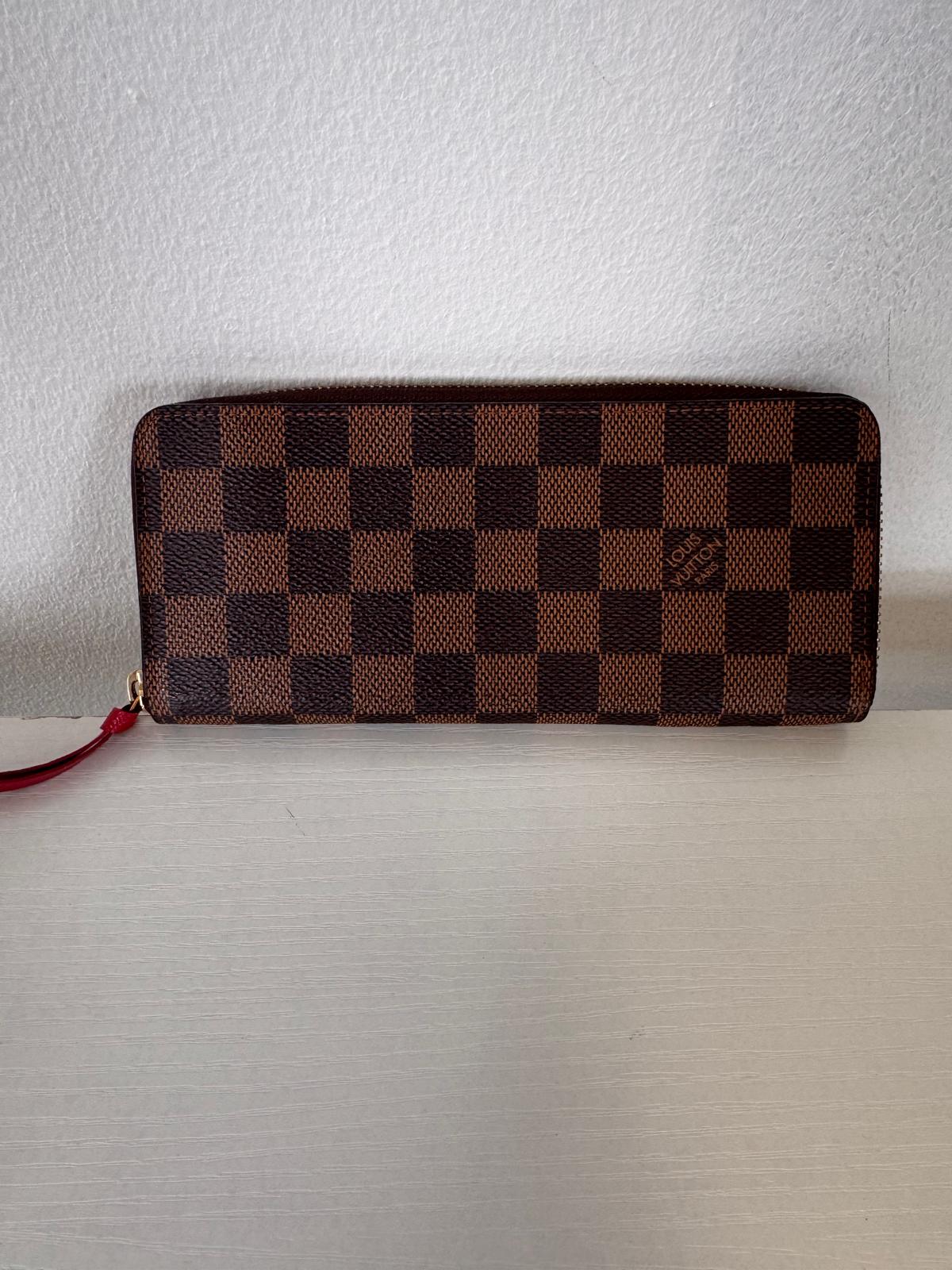 Louis Vuitton Damier Ebene Clemance Wallet - Red